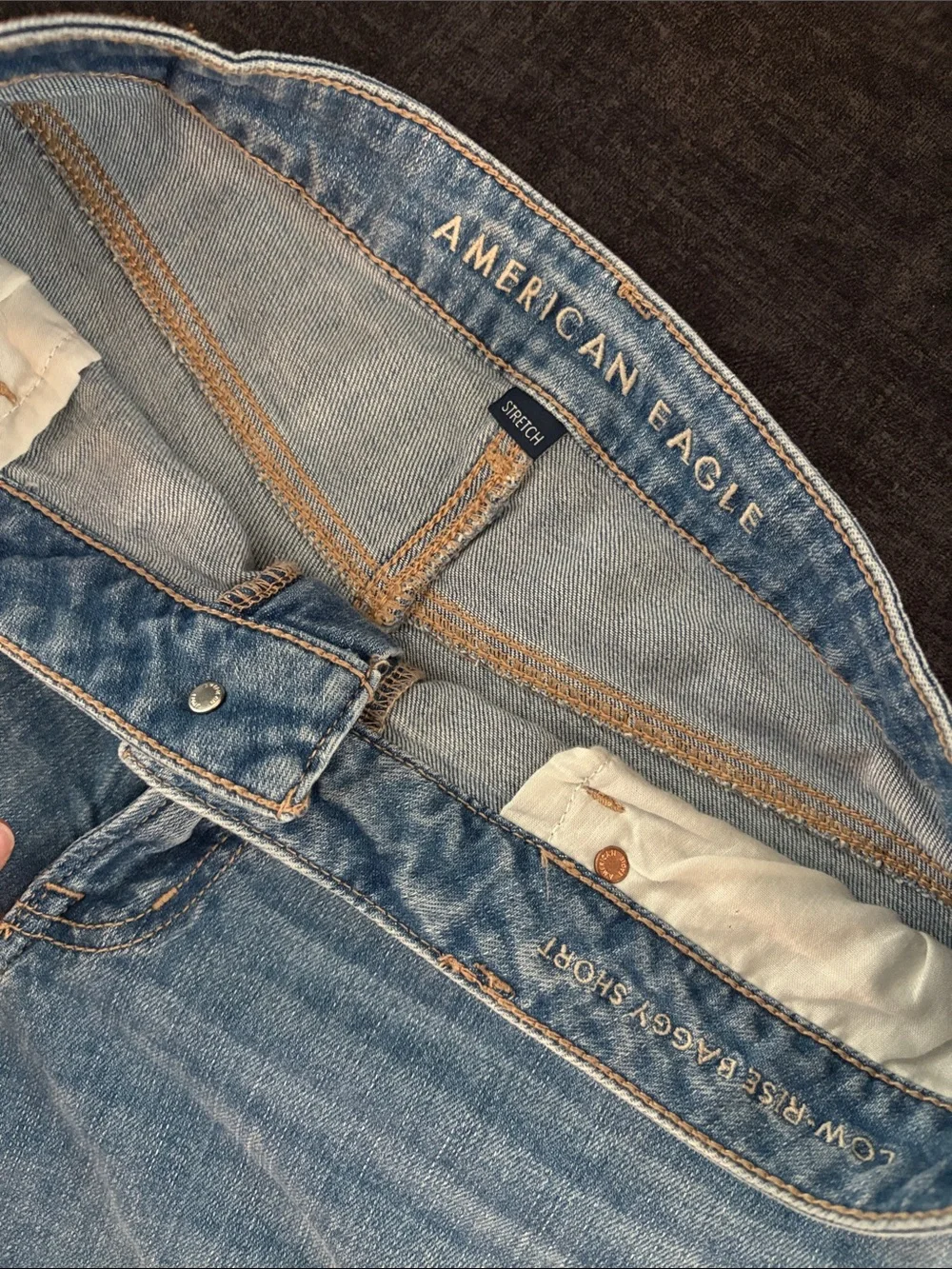 AE 8” Dreamy Drape Stretch Low Rise Baggy Jort